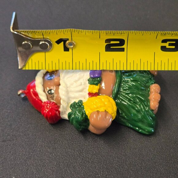 VTG 1990 Hawaiian Santa Claus Ornament K & Co Hand-Painted Resin Christmas 3" - Picture 5 of 7